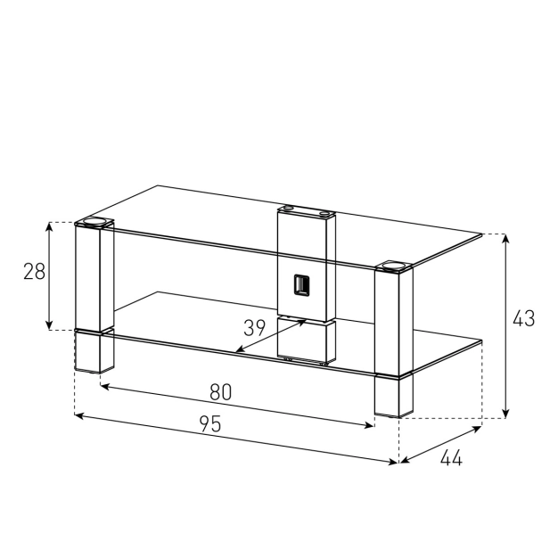 Стійка під телевізор Sonorous PLASMA PL 3415-B-HBLK