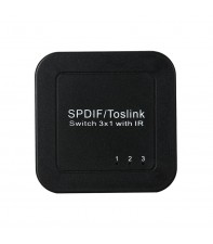 Комутатор AirBase LT-SW31OPT оптичного SPDIF/TosLink сигналу 3x1, з пультом управління