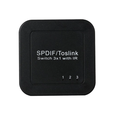 Комутатор AirBase LT-SW31OPT оптичного SPDIF/TosLink сигналу 3x1, з пультом управління