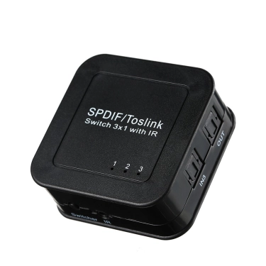 Комутатор AirBase LT-SW31OPT оптичного SPDIF/TosLink сигналу 3x1, з пультом управління