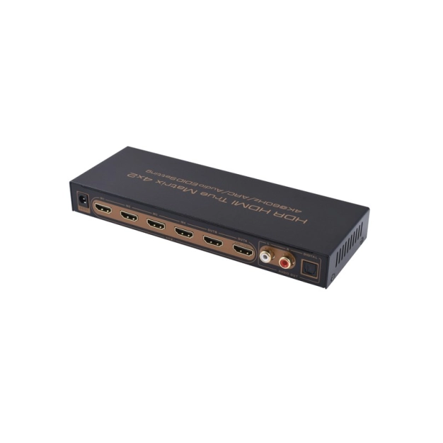 HDMI 2.0 Матриця 4x2 з аудіоекстрактором 4К ASK HDMX0012M1 HDMI 2.0 Матриця 4x2 з аудіоекстрактором 4К ASK HDMX0012M1