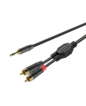 Готовый аудиокабель Roxtone GPTC140L1.5 3.5 мм Stereo-2RCA 1.5 м