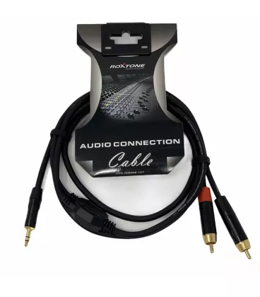 Готовий аудіокабель Roxtone GPTC140L1.5 3.5 мм Stereo-2RCA 1.5 м