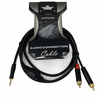 Готовий аудіокабель Roxtone GPTC140L1.5 3.5 мм Stereo-2RCA 1.5 м