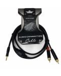 Готовый аудиокабель Roxtone GPTC140L1.5 3.5 мм Stereo-2RCA 1.5 м