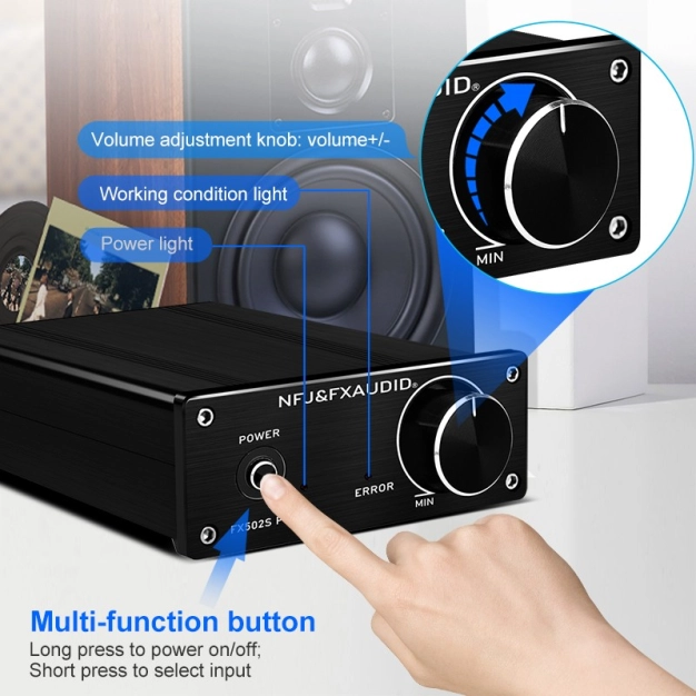 Цифровий стерео підсилювач FX-Audio FX-502SPRO 2 х 80 Вт / 4 Ом Black