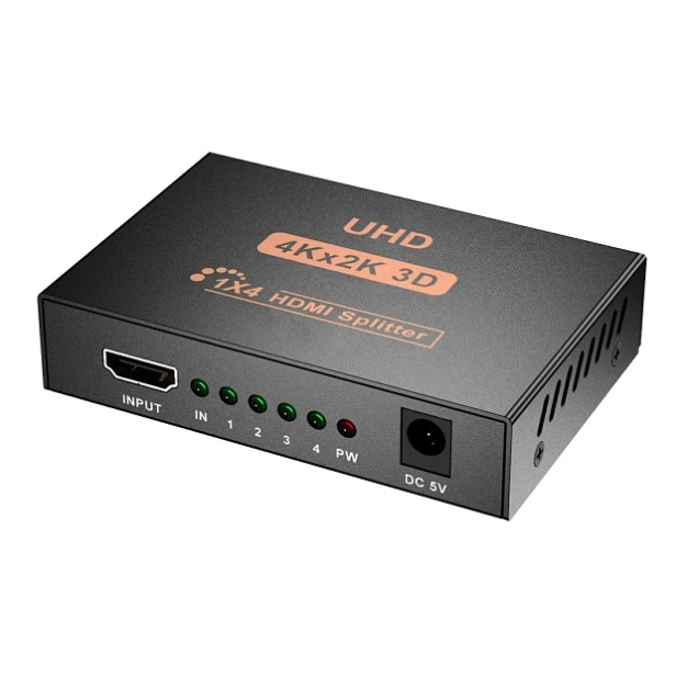 HDMI сплітер 1X4 4Kx2K AirBase IB-4144K