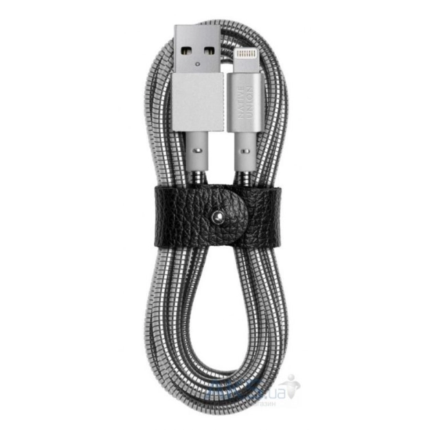 Кабель Native Union Tom Dixon Stash Coil Lightning Cable Silver (1.2 m) (COIL-L-SIL-TD)