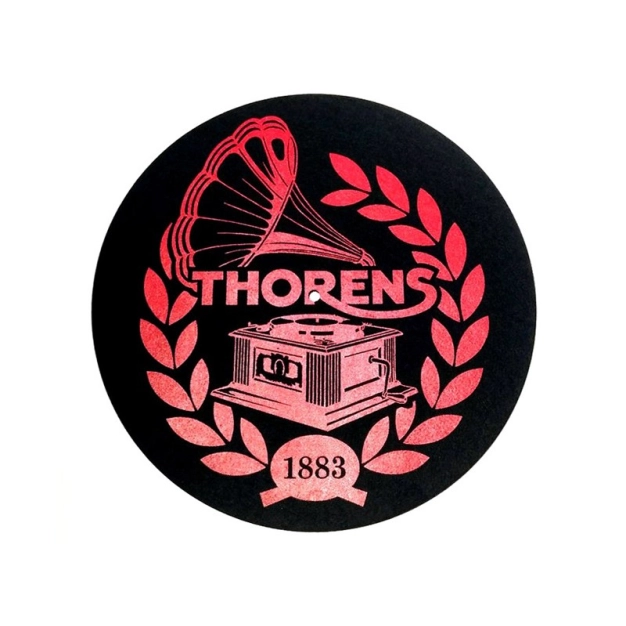Антистатичний мат з повсті: Thorens Felt mat, 300mm, червоно-чорний