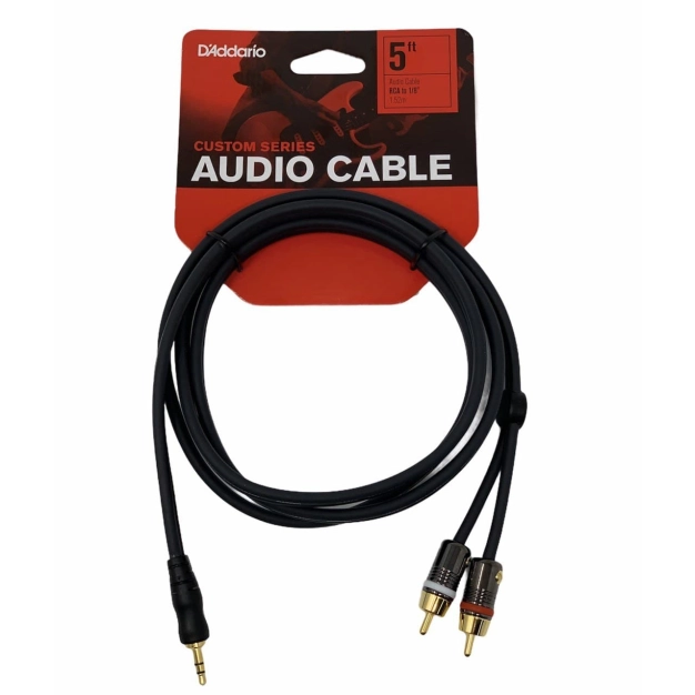 Готовий аудіо кабель Daddario PW-MP-05 Audio Cable Mini Jack - 2RCA Готовий аудіо кабель Daddario PW-MP-05 Audio Cable Mini Jack - 2RCA