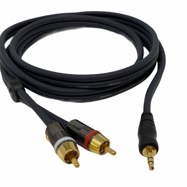Готовий аудіо кабель Daddario PW-MP-05 Audio Cable Mini Jack - 2RCA Готовий аудіо кабель Daddario PW-MP-05 Audio Cable Mini Jack - 2RCA