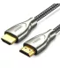 Міжкомпонентний кабель Ugreen HD131 HDMI to HDMI, v 2.0 UltraHD 4K-3D Braided Nylon Gray 3 м