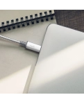 Кабель Moshi Integra™ USB-C та USB-C Cable with Smart LED Jet Silver (2 m)