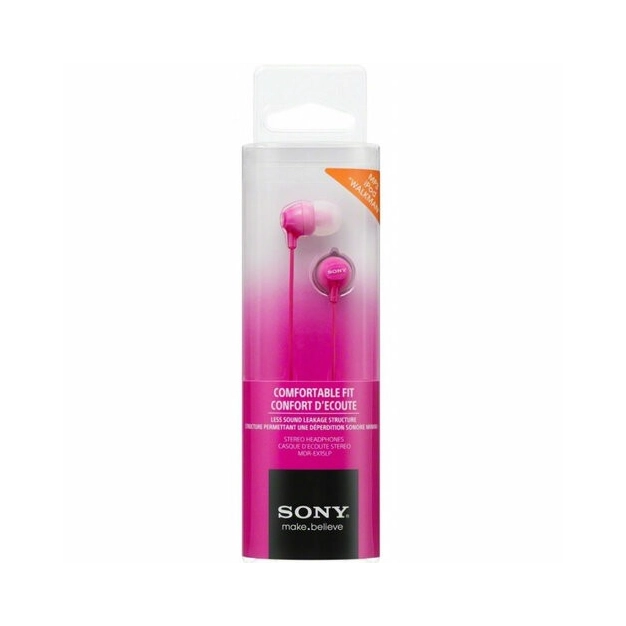 Навушники SONY MDR-EX15LP Pink