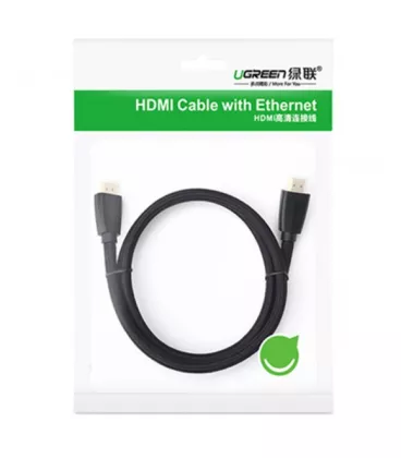 Міжкомпонентний кабель Ugreen HD118 HDMI to HDMI, v 2.0 UltraHD 4K-3D Braided Black 5 м