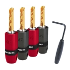 Набір конекторів AUDIOQUEST spc SureGrip300 Banana Gold set of 4 Набір конекторів AUDIOQUEST spc SureGrip300 Banana Gold set of 4
