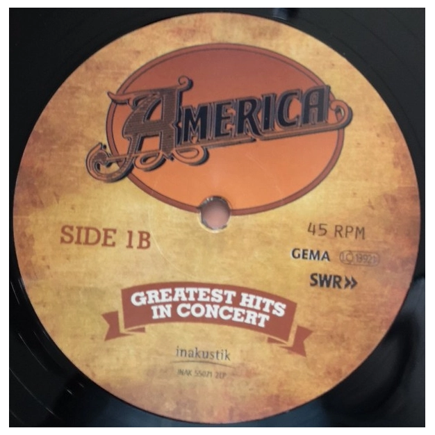 Вініловий диск LP America: Greatest Hits - In Concert