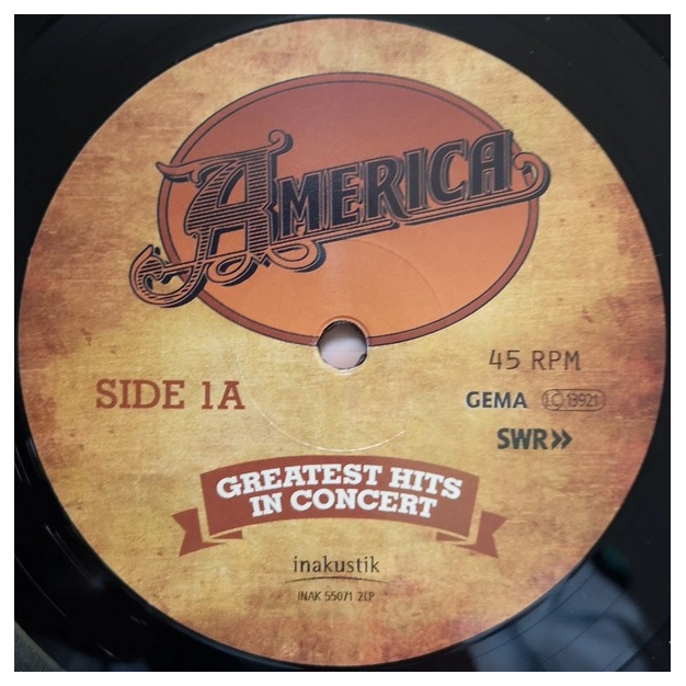 Вініловий диск LP America: Greatest Hits - In Concert