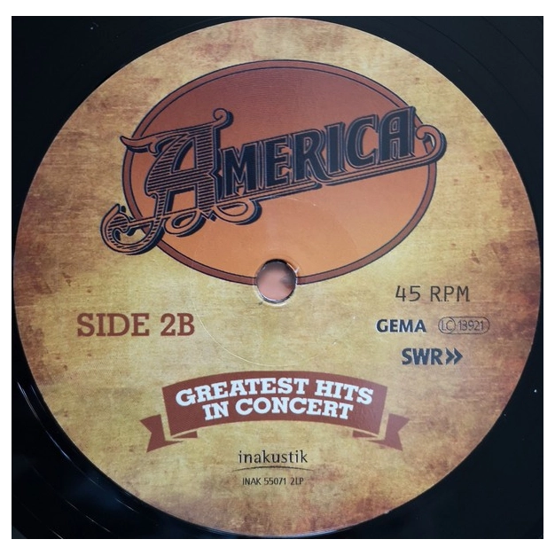 Вініловий диск LP America: Greatest Hits - In Concert