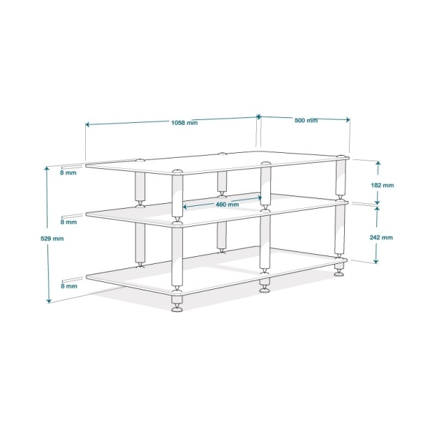 ПІДСТАВКА ДЛЯ AV АПАРАТУРИ NorStone Bergen AV 2 Glossy Black
