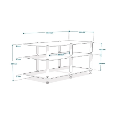 ПІДСТАВКА ДЛЯ AV АПАРАТУРИ NorStone Bergen AV 2 Glossy Black
