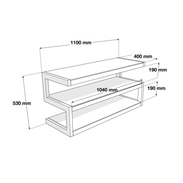 Підставка під ТВ NorStone Esse White-Frosted