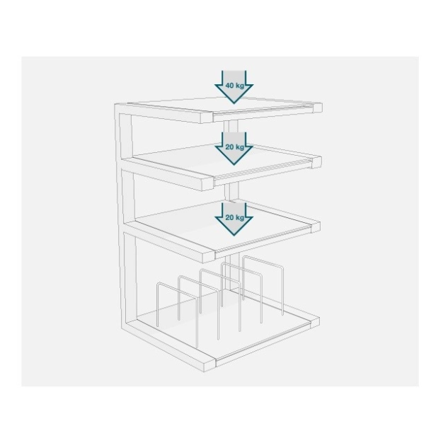 Стійка для Hi-Fi та AV апаратури NorStone Esse HiFi Vinyl Black-White Frosted