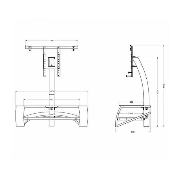 ТБ-тумби, стійки під телевізор/апаратуру Norstone-design galby white-black