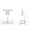 ТБ-тумби, стійки під телевізор/апаратуру Norstone-design galby white-black