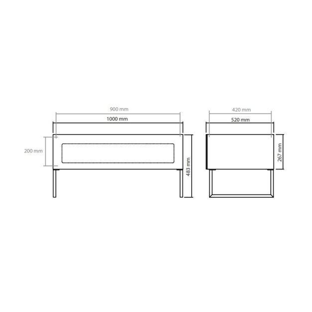 Тумби та підставки під ТВ NorStone Khalm Black