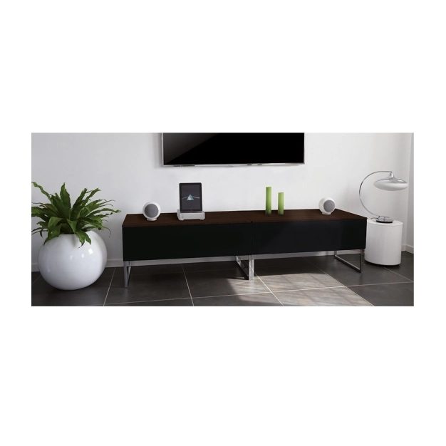 Тумби та підставки під ТБ NorStone Khalm Black/Walnut