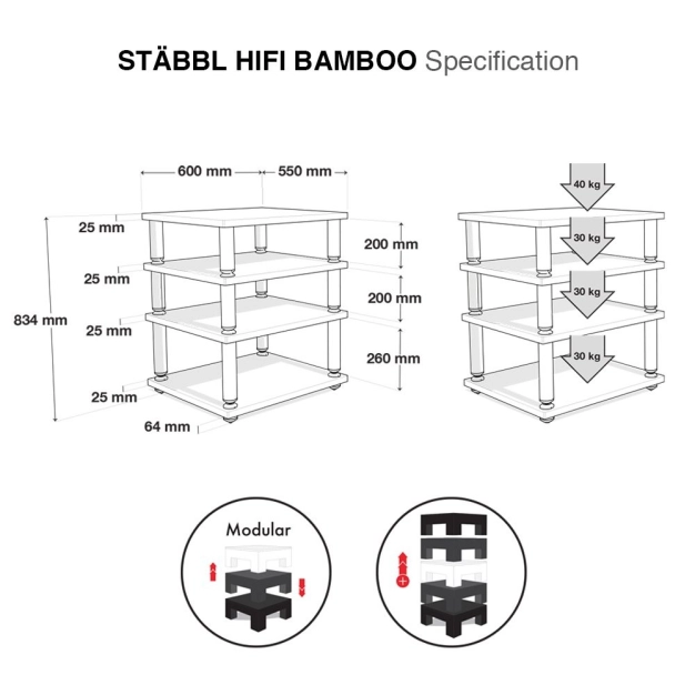 Стійка під Hi-Fi NorStone Stabbl Bamboo Стійка під Hi-Fi NorStone Stabbl Bamboo