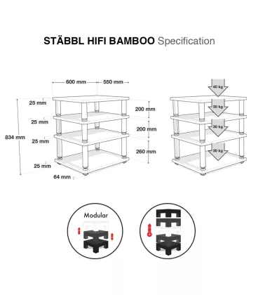 Стійка під Hi-Fi NorStone Stabbl Bamboo