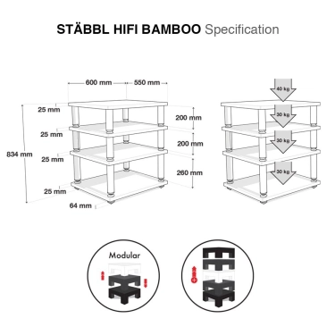 Стійка під Hi-Fi NorStone Stabbl Bamboo