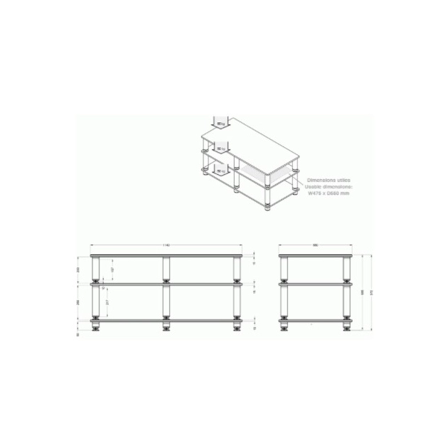 ПІДСТАВКА ДЛЯ AV АПАРАТУРИ NORSTONE Stabbl AV
