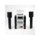 Стійка NorStone Kubben Stand Version B black rosewood/white glass