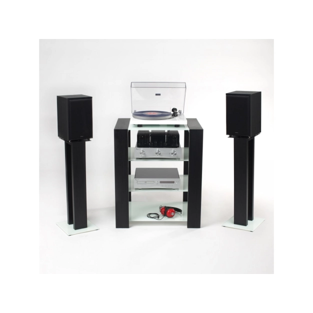 Стійка NorStone Kubben Stand Version B black rosewood/white glass