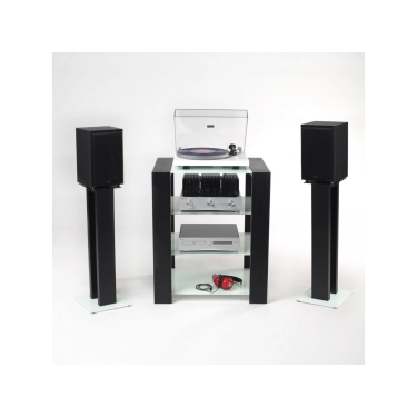Стійка NorStone Kubben Stand Version B black rosewood/white glass