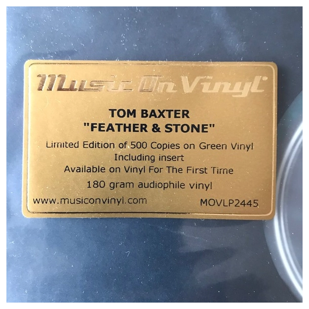 Вініловий диск LP Tom Baxter: Feather & Stone - Clrd (180g)