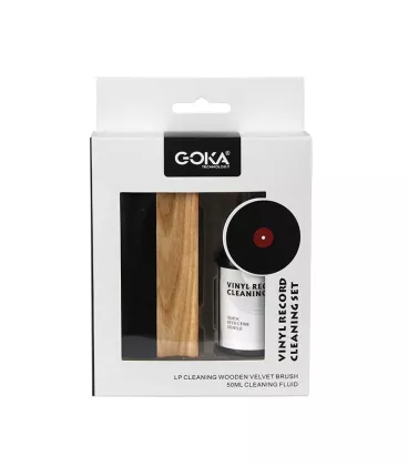 Набір для чищення вінілових пластинок Goka GK-R46 Ash wooden brush record cleaning care kit(2in1)