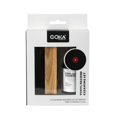 Набір для чищення вінілових пластинок Goka GK-R46 Ash wooden brush record cleaning care kit(2in1)
