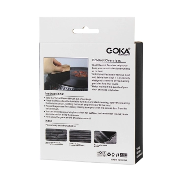 Набір для чищення вінілових пластинок Goka GK-R46 Ash wooden brush record cleaning care kit(2in1)
