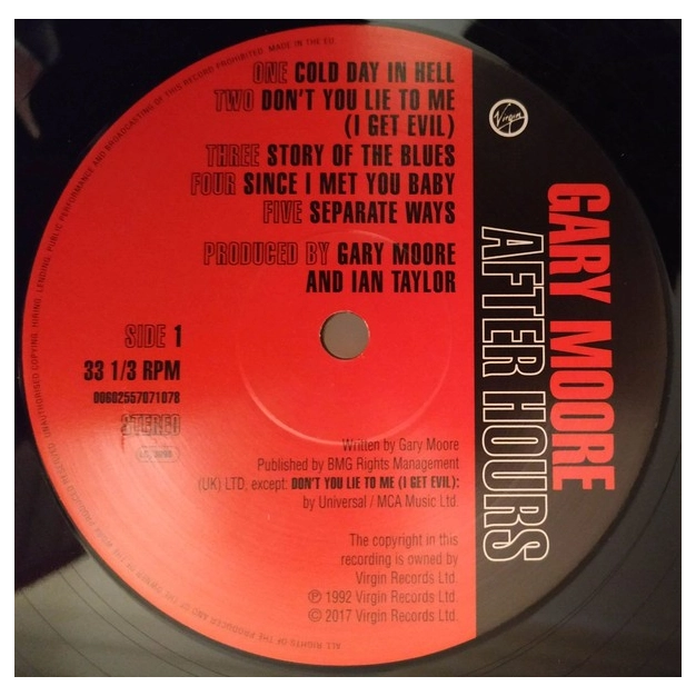 Вініловий диск Gary Moore: After Hours - Reissue Вініловий диск Gary Moore: After Hours - Reissue