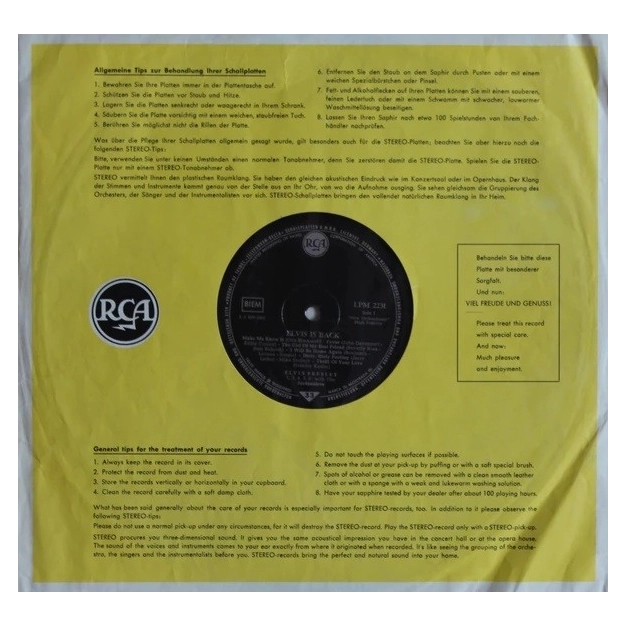 Вініловий диск LP Elvis Presley: Elvis Is Back! - Hq Вініловий диск LP Elvis Presley: Elvis Is Back! - Hq