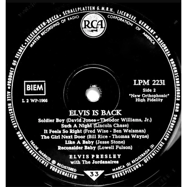 Вініловий диск LP Elvis Presley: Elvis Is Back! - Hq Вініловий диск LP Elvis Presley: Elvis Is Back! - Hq