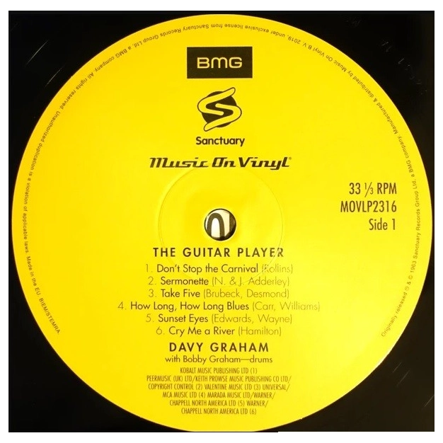 Вініловий диск LP Davy Graham: Guitar Player - Hq (180g)