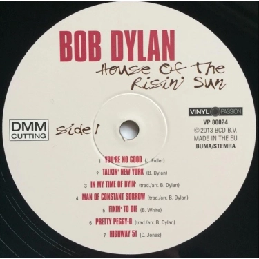 Вініловий диск LP Bob Dylan: House Of The Risin' Sun (180g)