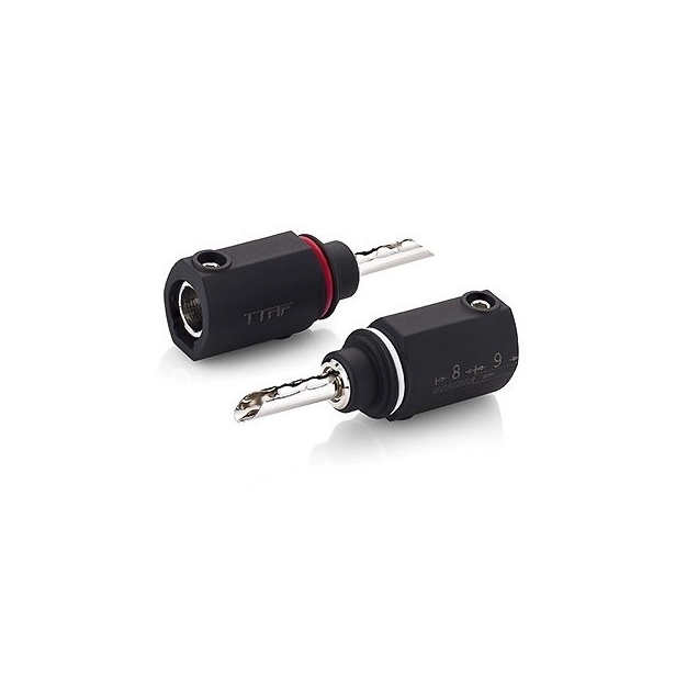 Роз'єм TTAF 93408 Black Banana Connector Rhodium, пара
