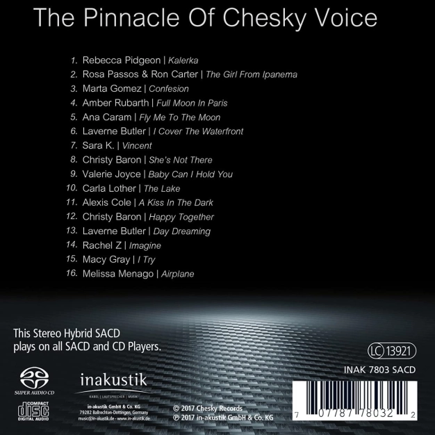 SACD диск Various: The Pinnacle Of Chesky Voice (SACD Hybrid) SACD диск Various: The Pinnacle Of Chesky Voice (SACD Hybrid)