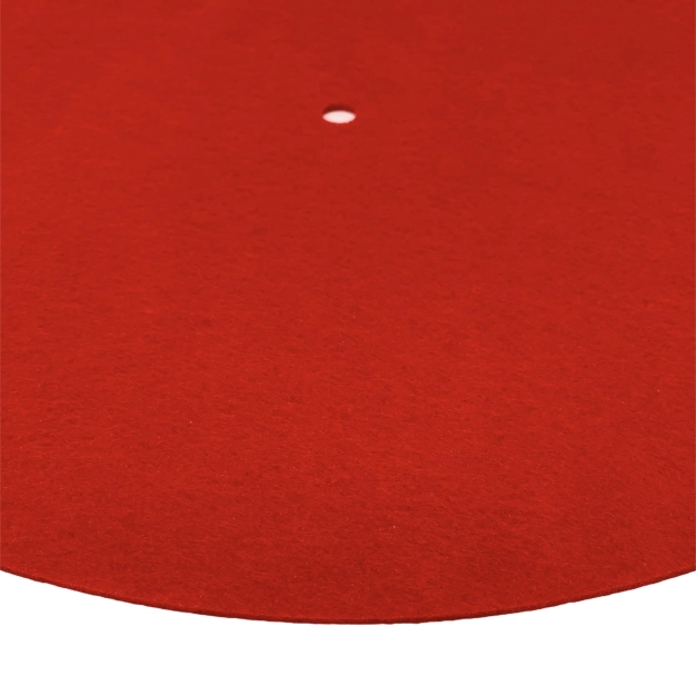 Антистатичний мат Turntable Platter wool Mat 11.8 inchs Red